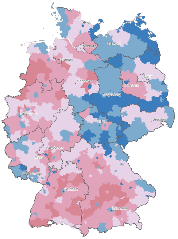 Kartenvorschau der Altersgruppen der Bev&ouml;lkerung auf Ebene der Kreise und kreisfreien St&auml;dte