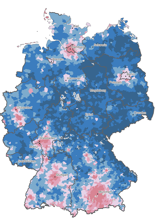 Kartenvorschau zu den Bestandsmieten