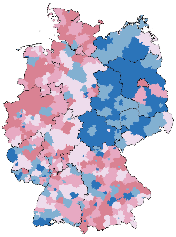 Kartenvorschau: Indikator Veränderung des Arbeitsvolumens