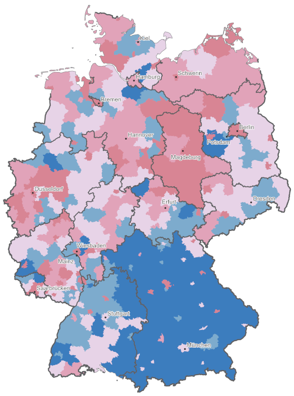 Kartenvorschau: Indikator Überschuldung von Privatpersonen