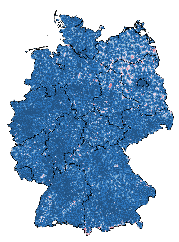 Kartenvorschau: Indikator Erreichbarkeit von Lebensmittelläden