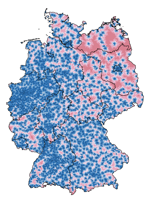 Kartenvorschau: Erreichbarkeit von Hallenbädern