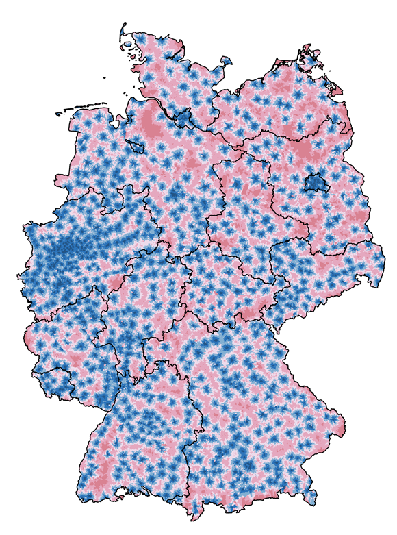 Kartenvorschau: Indikator Erreichbarkeit Notaufnahme