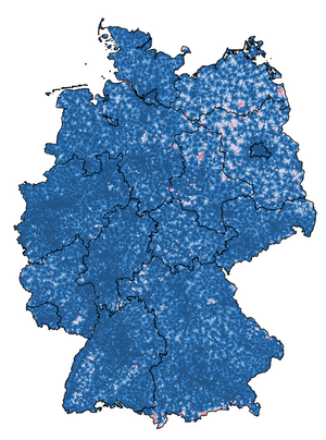 Kartenvorschau: Indikator Erreichbarkeit von Lebensmittelläden