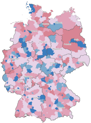 Kartenvorschau zur Binnenwanderung auf Ebene der Kreise und kreisfreien Städte