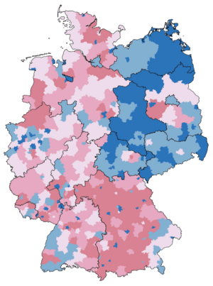 Kartenvorschau zur Wahlbeteiligung bei der Bundestagswahl 2021 auf Ebene der Kreise und kreisfreien Städte